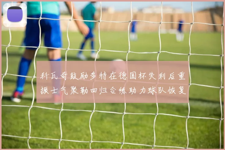 科瓦奇鼓励多特在德国杯失利后重振士气聚勒回归合练助力球队恢复状态